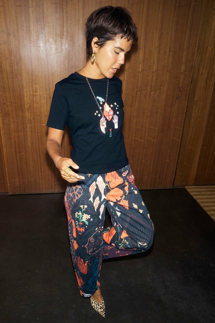 Never Fully Dressed Night Garden Barrel Jeans