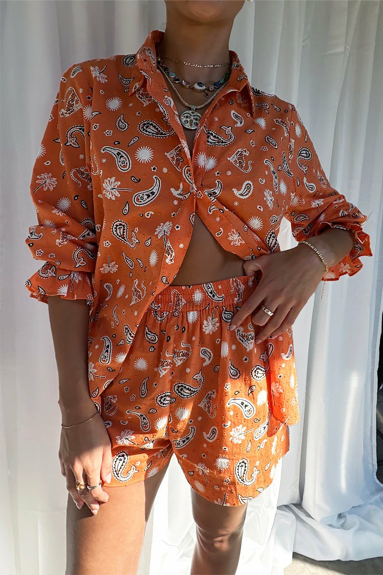 Never Fully Dressed Orange Leopard Elissa Short