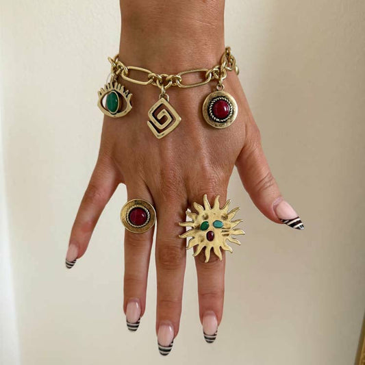 Never Fully Dressed Deloris Charm Bracelet in Brushed Gold - Limited Edition - Never Fully Dressed