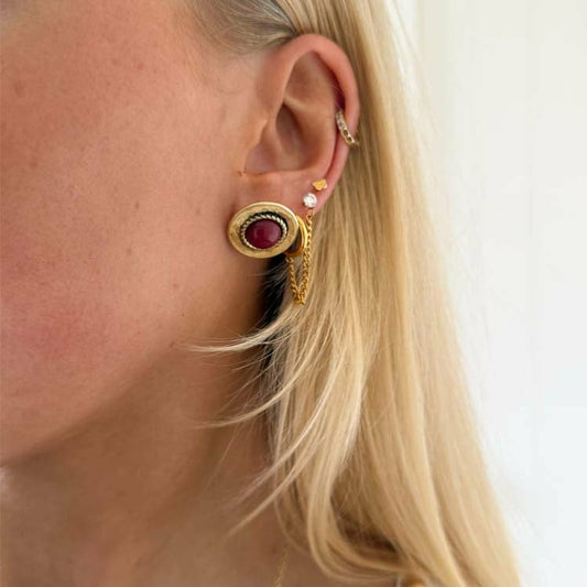 Never Fully Dressed Deloris Red Circle Earrings - Limited Edition - Never Fully Dressed