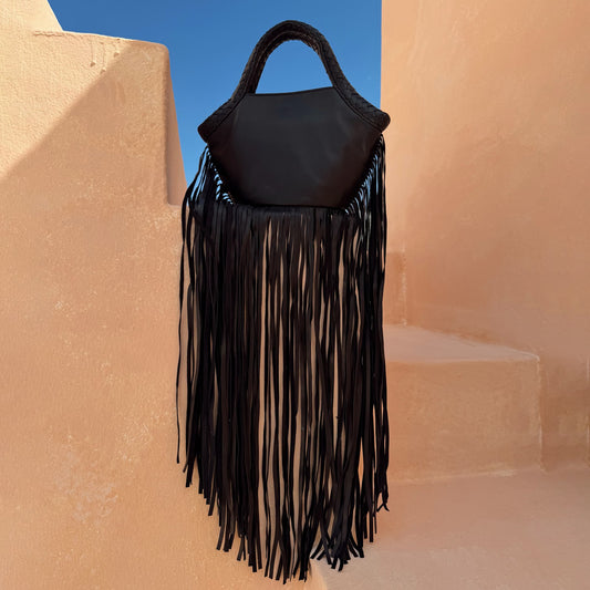 Never Fully Dressed Leather Fringe Bag