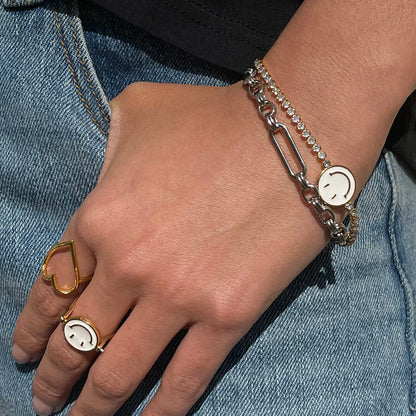 Never Fully Dressed Bespoke Chain Bracelet with T Bar Silver