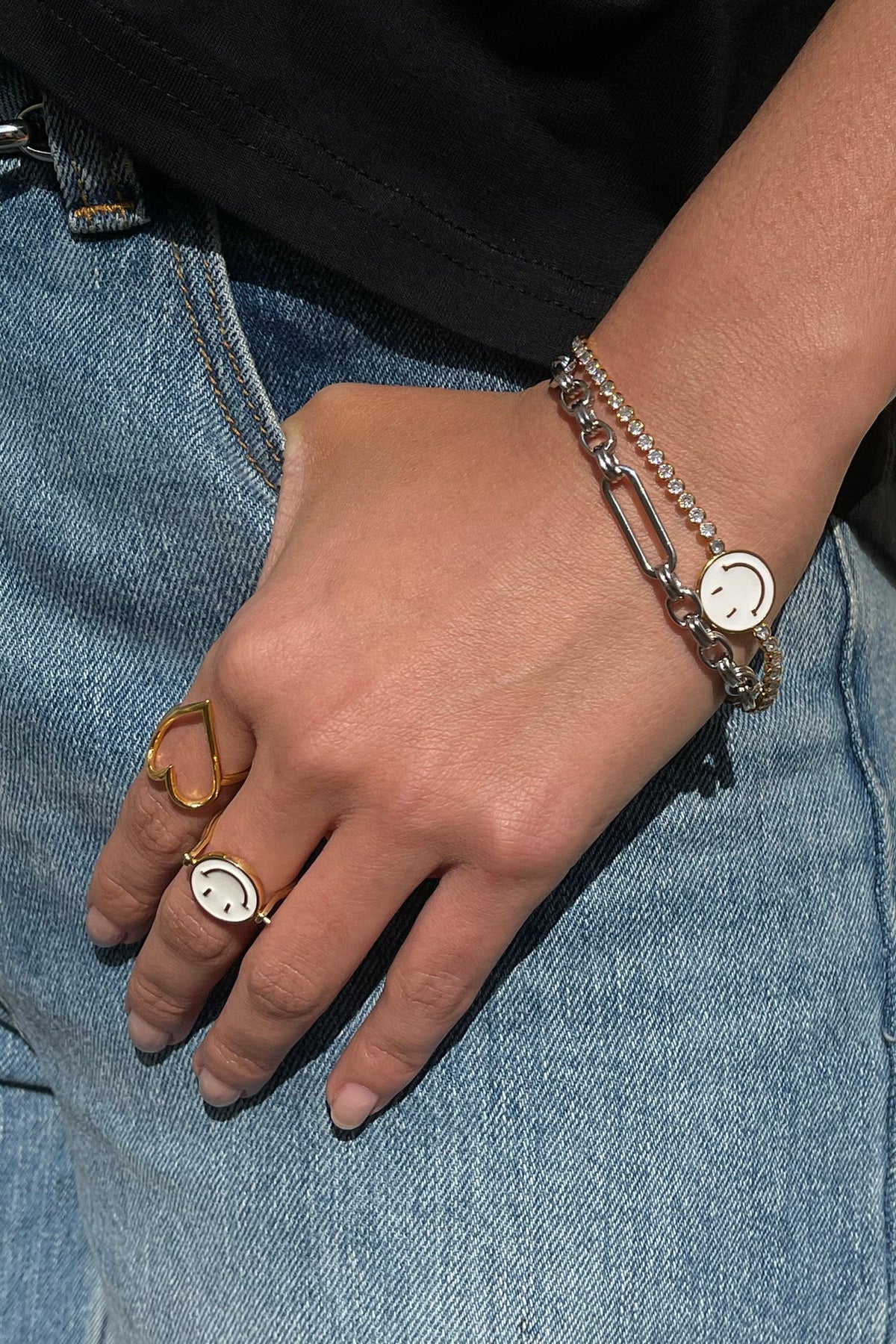 Never Fully Dressed Bespoke Chain Bracelet with T Bar Silver