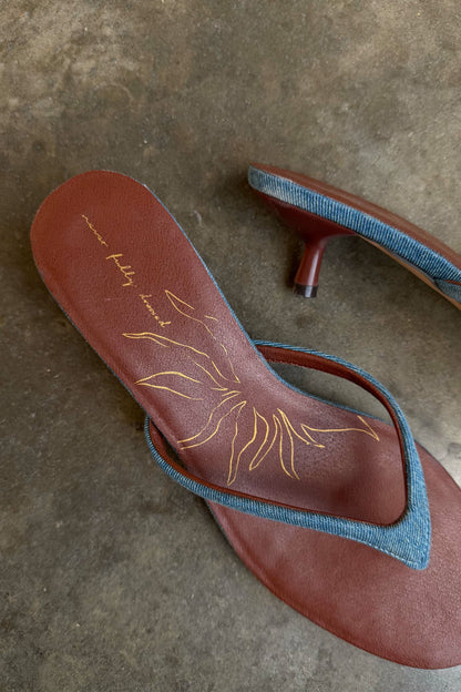 Never Fully Dressed Denim Sandal Mule  UK