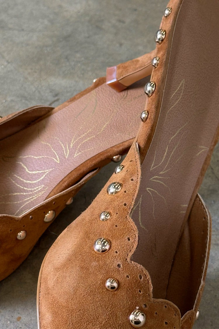 Never Fully Dressed Suede Scallop City Mules
