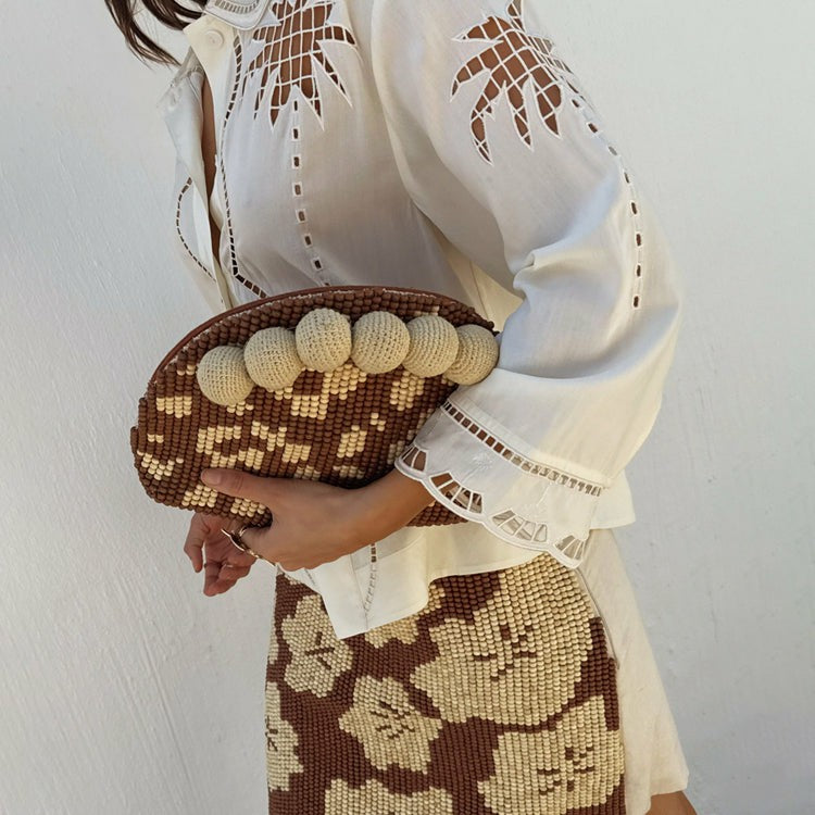 Never Fully Dressed Jaden Beaded Clutch Bag