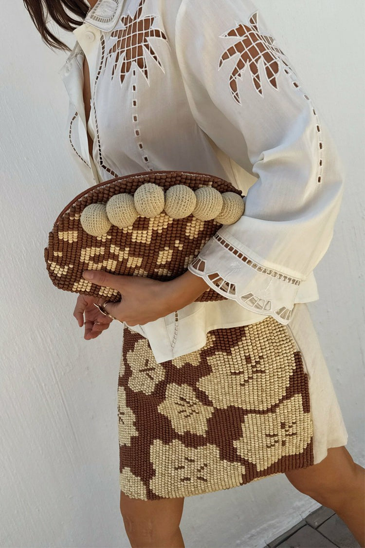 Never Fully Dressed Jaden Beaded Clutch Bag