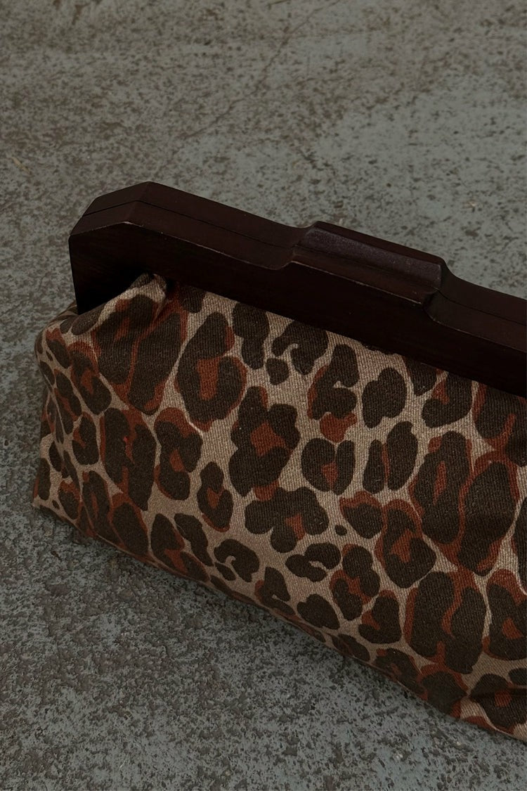 Never Fully Dressed Lucia Leopard Denim Bag
