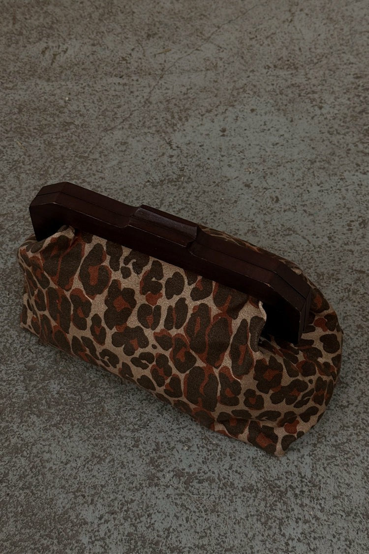 Never Fully Dressed Lucia Leopard Denim Bag