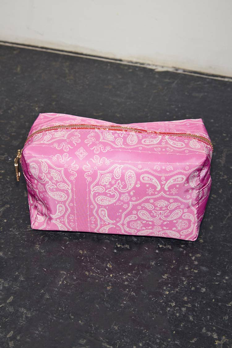 Never Fully Dressed Red Bandana Reversible Make Up Bag