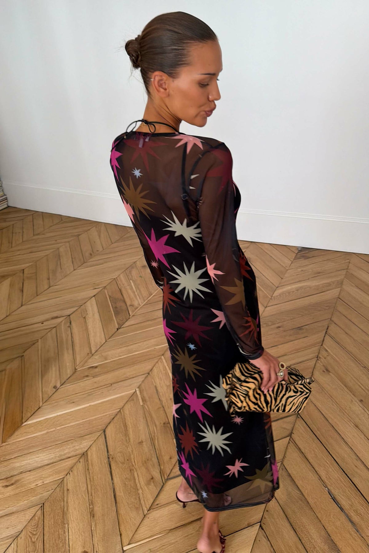 Never Fully Dressed Star Soho Midi Mesh Dress Petite
