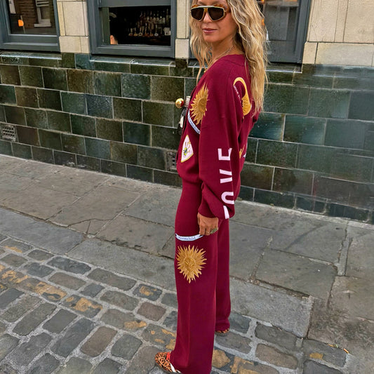Never Fully Dressed Burgundy Mystical Joggers Petite