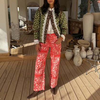 Never Fully Dressed Red Bandana Jeans Petite