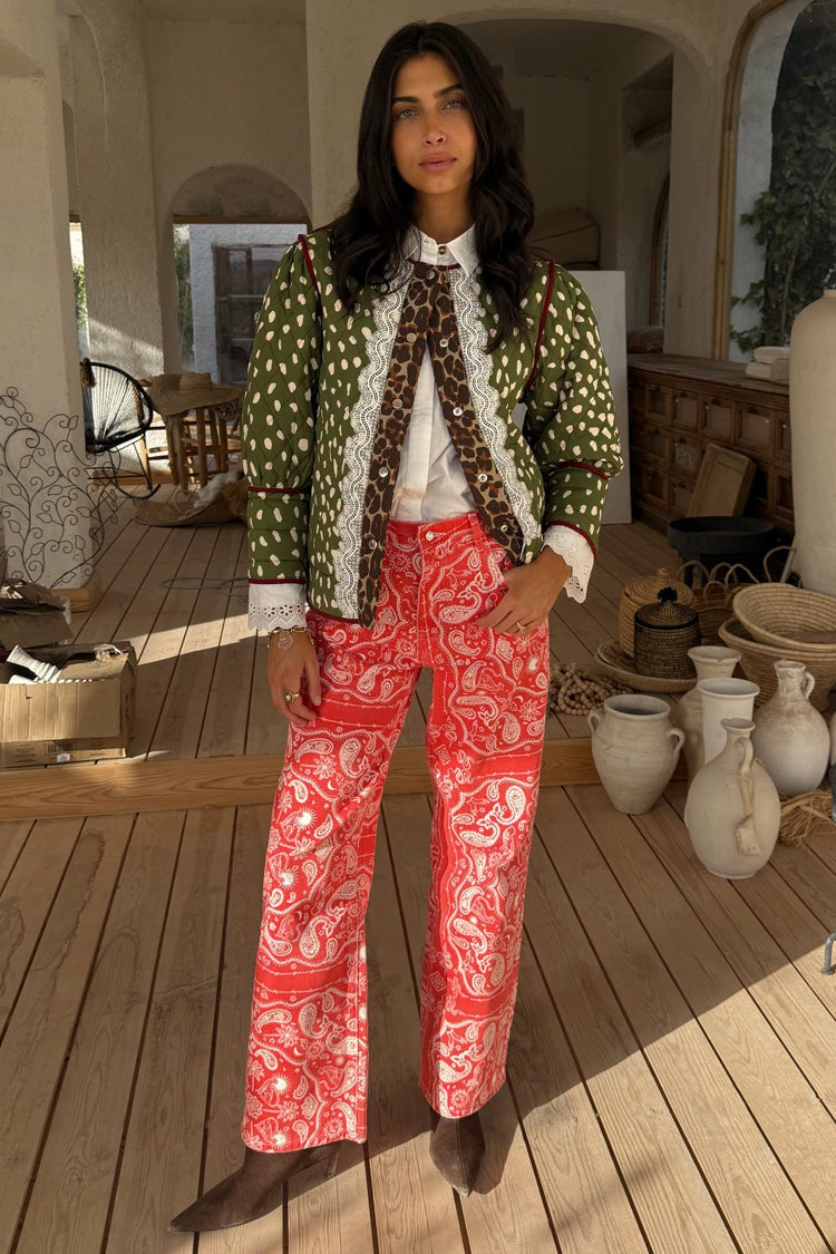 Never Fully Dressed Red Bandana Jeans Petite