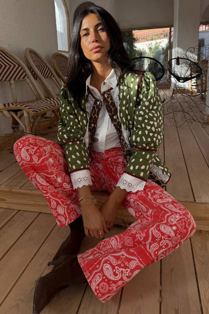 Never Fully Dressed Red Bandana Jeans Petite