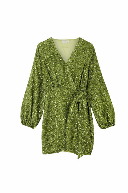 Never Fully Dressed Olive Sequin Mini Vienna Petite