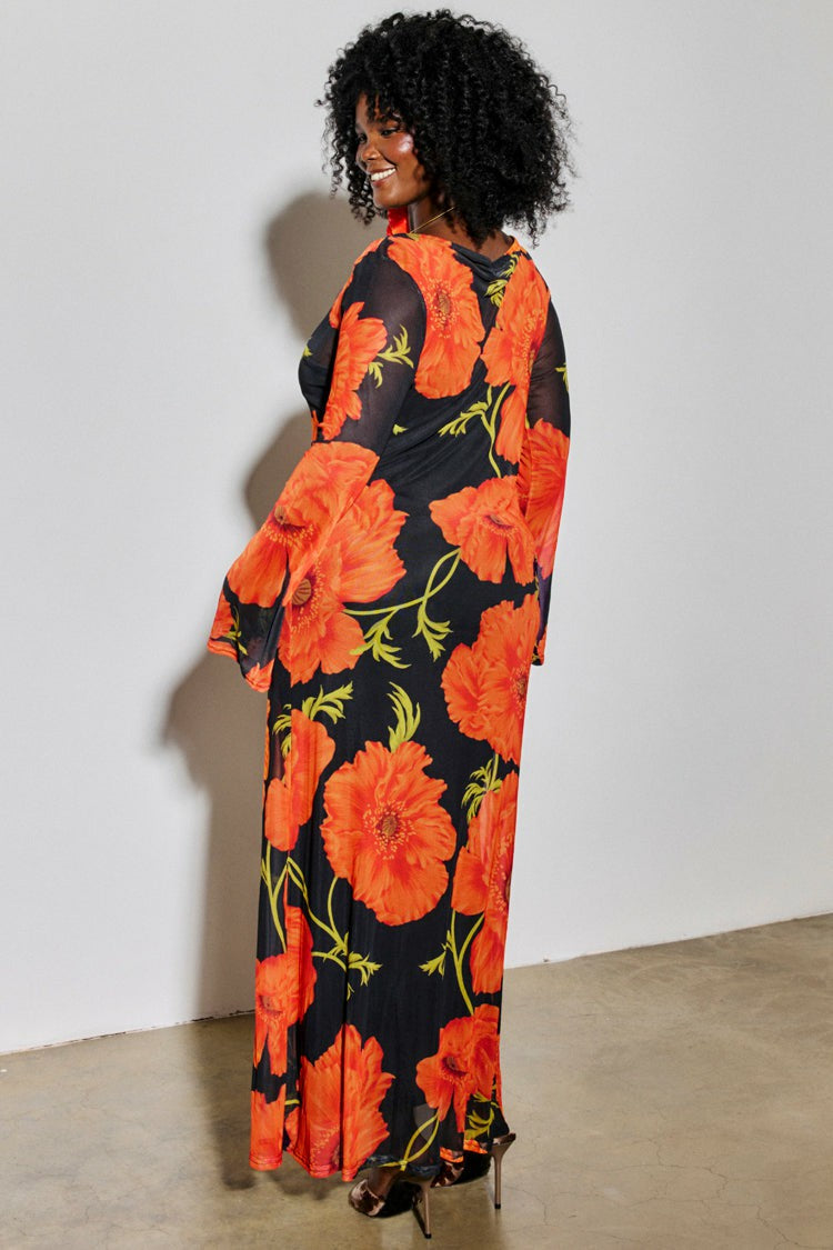 Never Fully Dressed Black Poppy Aria Mesh Dress with Slip