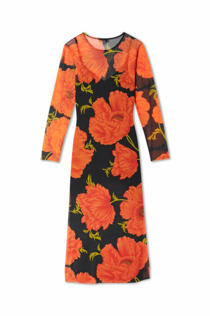 Never Fully Dressed Black Poppy Aria Mesh Dress with Slip