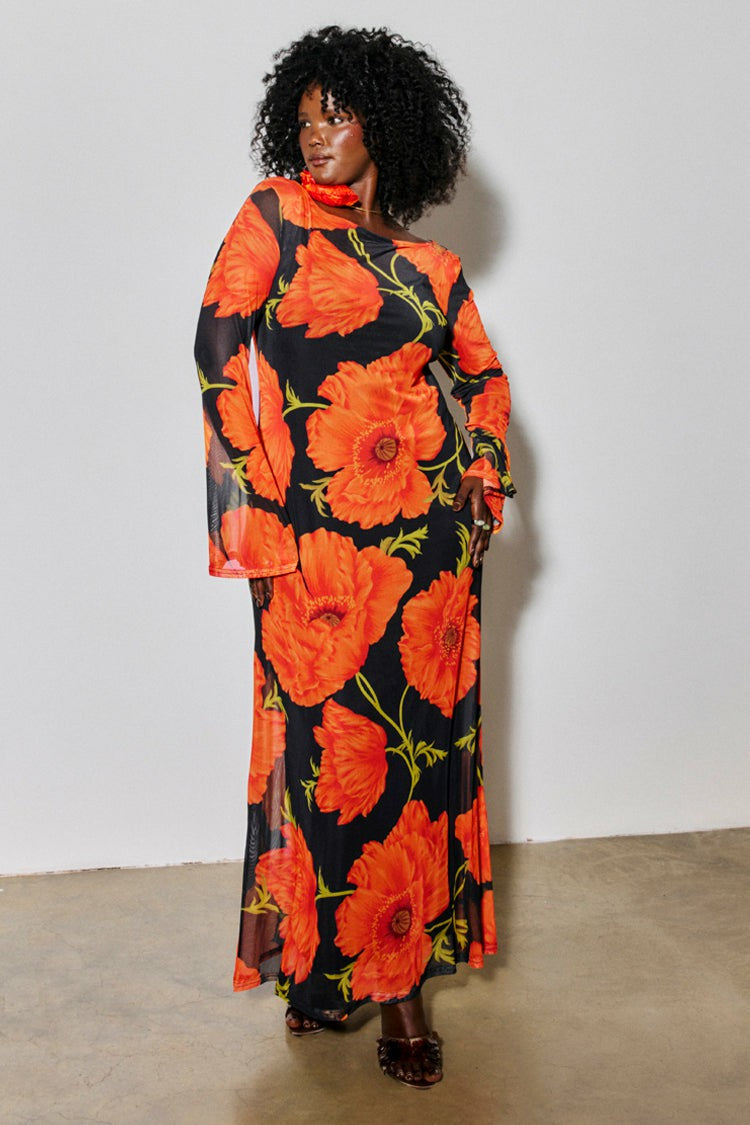 Never Fully Dressed Black Poppy Aria Mesh Dress with Slip