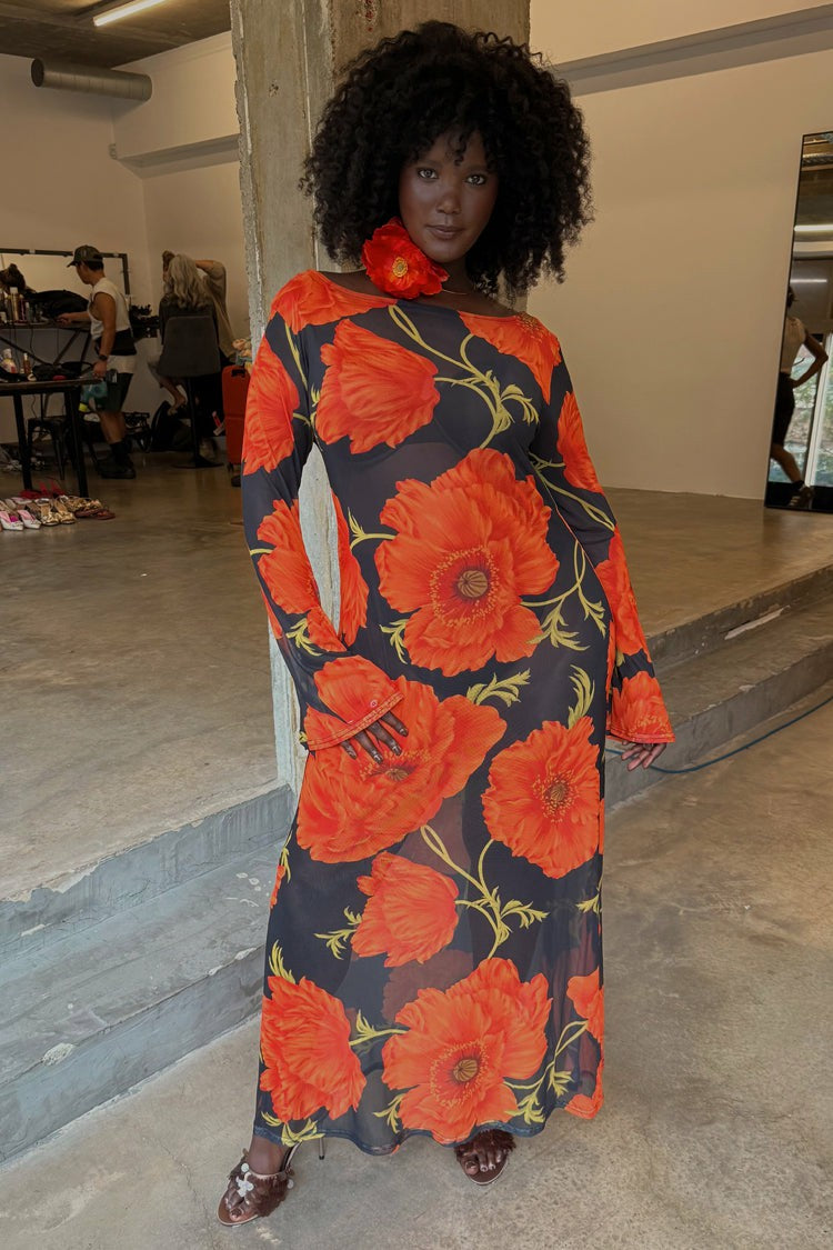 Never Fully Dressed Black Poppy Aria Mesh Dress with Slip